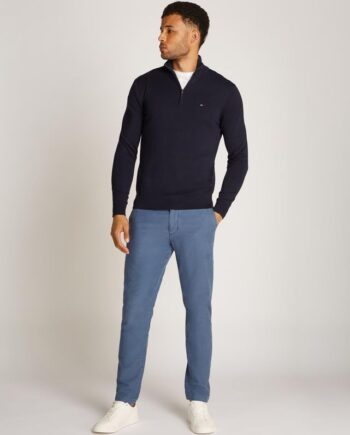 Essential Cotton Zip Mock