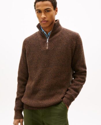 Fisherman Rib Zip Mock