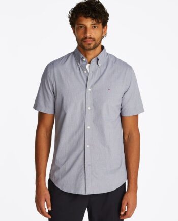 Flex Poplin Houndstooth Ss Shirt