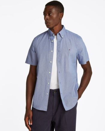 Flex Poplin Houndstooth Ss Shirt