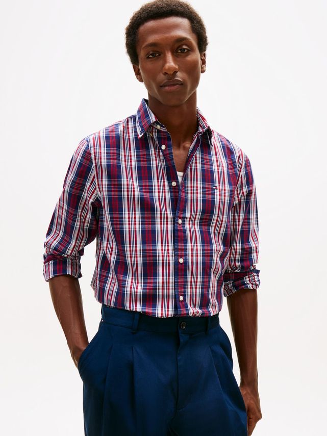 Flex Poplin Medium Check Shirt