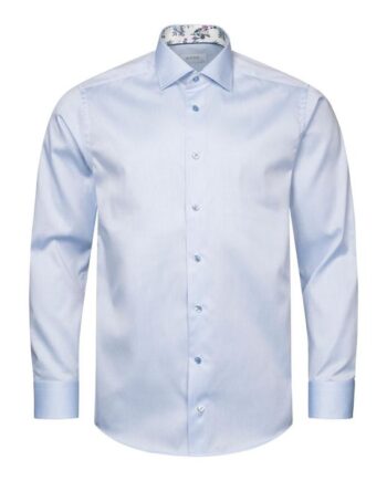 Floral Print Effect Solid Signature Twill Shirt
