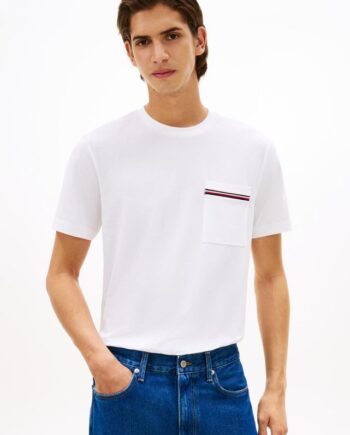 Global Stripe Pique Pocket Tee