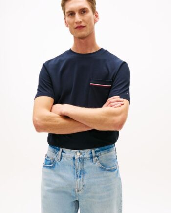 Global Stripe Pique Pocket Tee