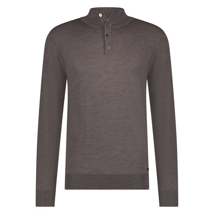 Gus Buttoned Polo Merino
