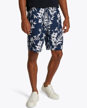 Harlem Po Linen Print Short