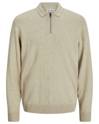 Jjeemil Knit Polo Half Zip Ls Noos