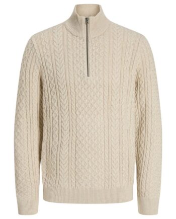 Jprblusean Knit Cable Half Zip Sn
