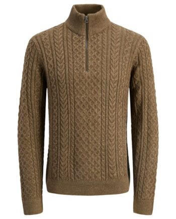 Jprblusean Knit Cable Half Zip Sn