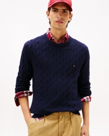 Lambswool Blend Cable Crew