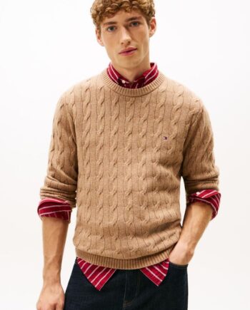 Lambswool Blend Cable Crew