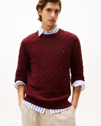 Lambswool Blend Cable Crew