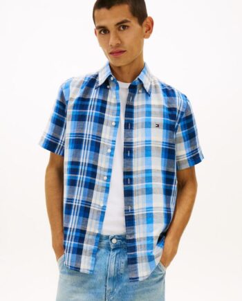 Linen Blend Check Plaid
