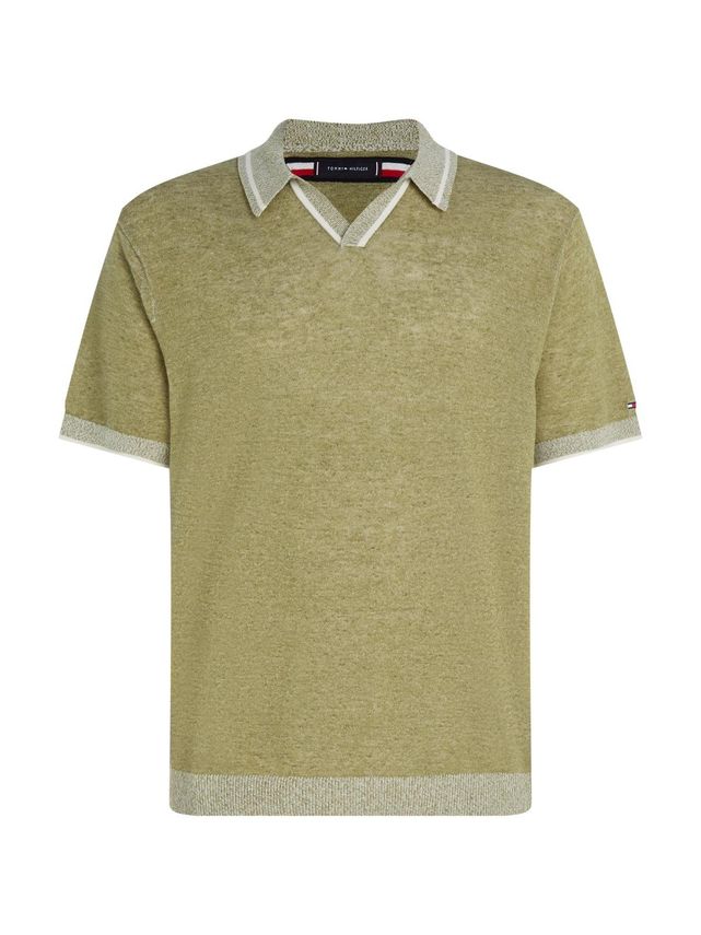 Linen Blend Revere     Polo