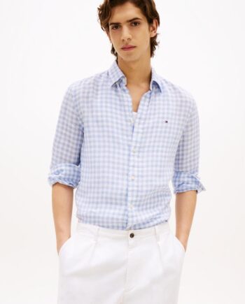 Linen Essential Gingham Rf Shirt