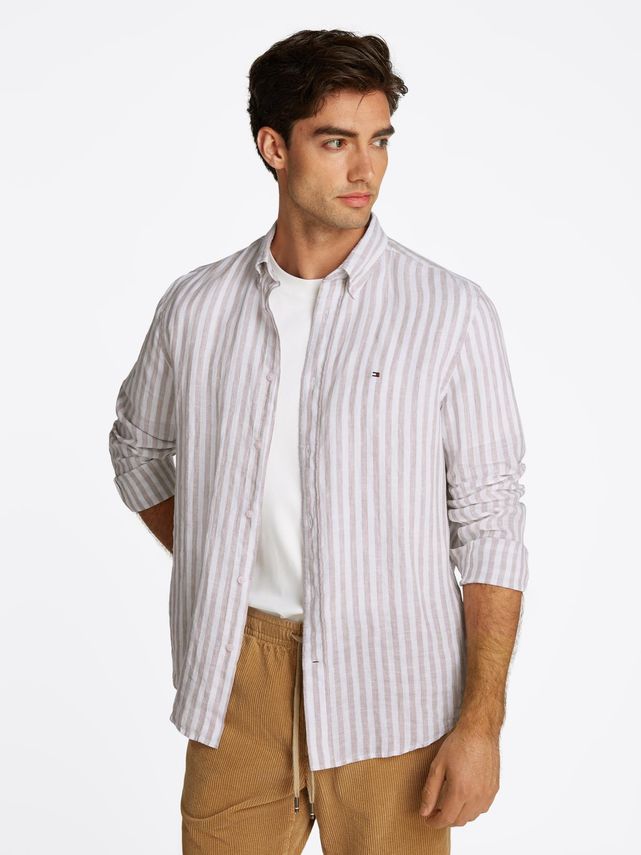 Linen Essential Stripe Rf Shirt