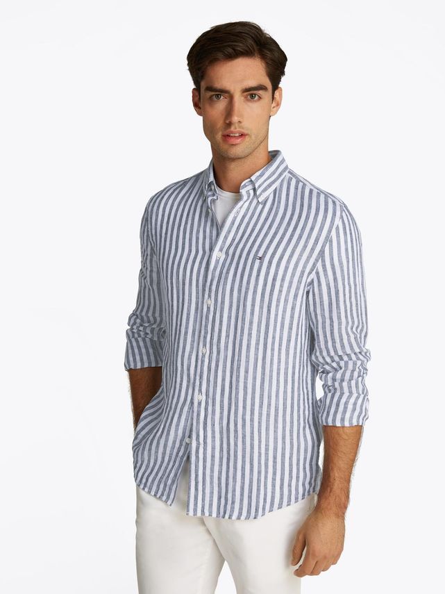 Linen Essential Stripe Rf Shirt