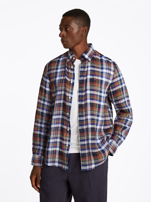 Linen Multi Check Rf Shirt