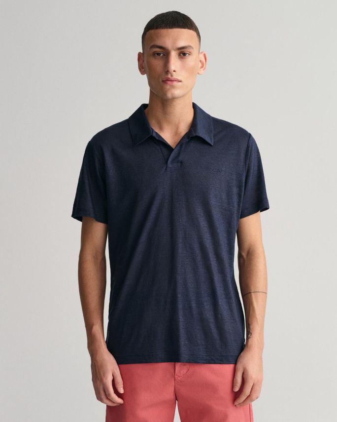Linen Solid Ss Polo