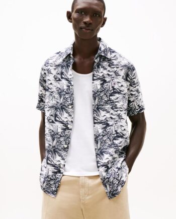 Linen Vacation Prt Ss Rf Shirt