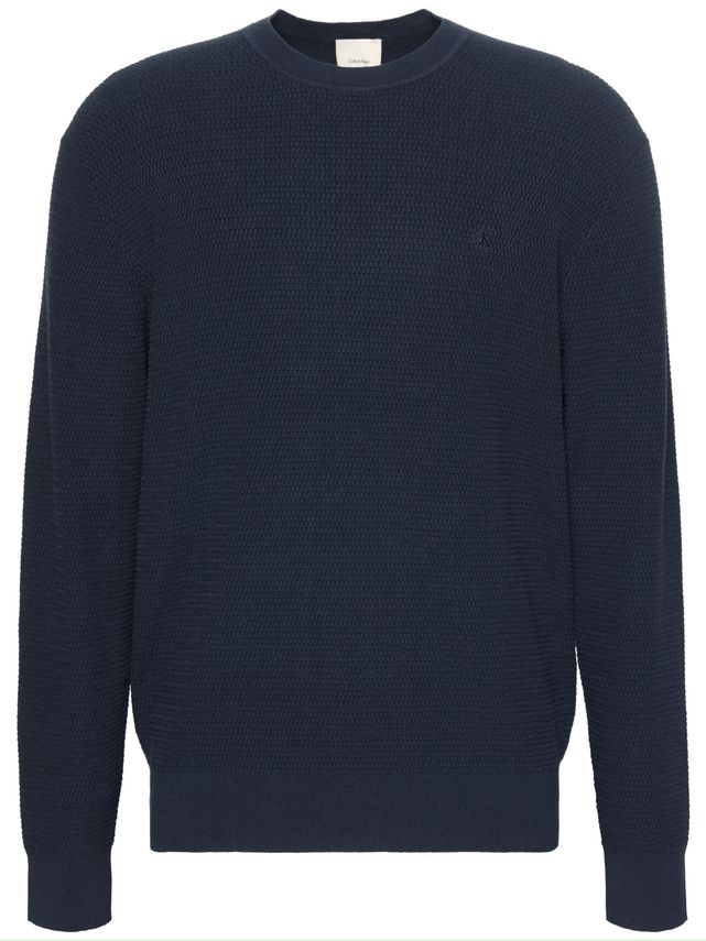 Ls Texture Cttn Crewnk Sweater