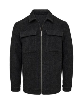 Mens Short Wool Jacket Modern Fit