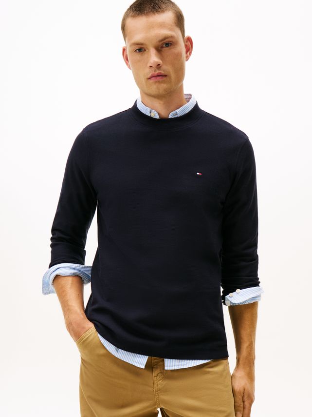 Mercerized Jacquard Ls Tee