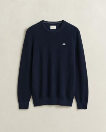 Micro Textured Cotton  -neck