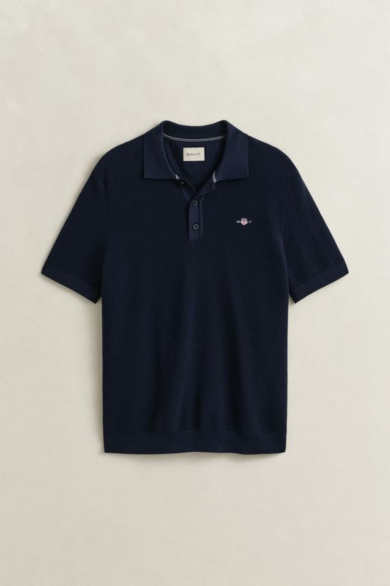 Micro Textured Cotton Ss Polo