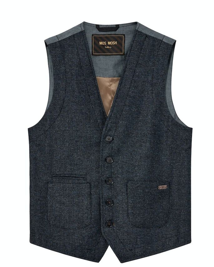 Mmgmason Herringbone Waistcoat