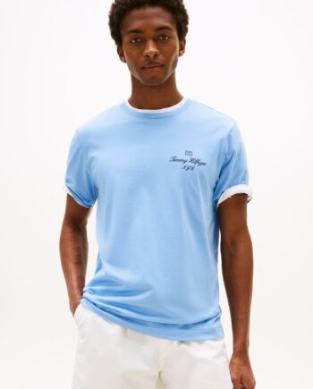Outline Flag Script Tee