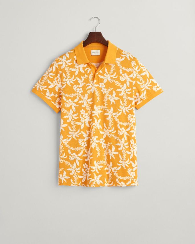 Palm Lei Print Ss Polo