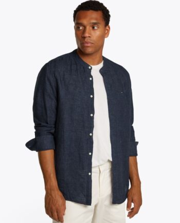 Pigment Dye Mao Collar Shirt
