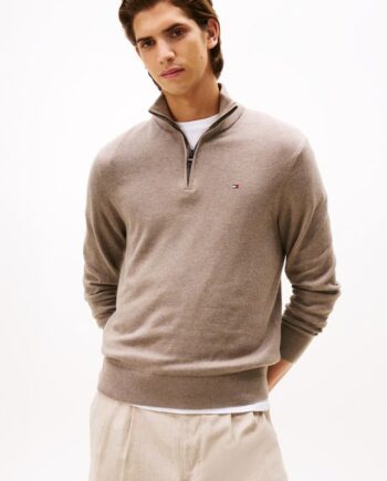 Pima Org Ctn Cashmere Zip Mock