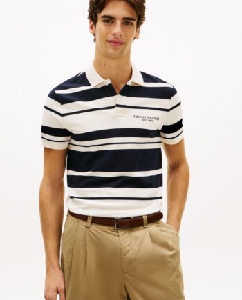 Pique Multi Stripe Reg Polo