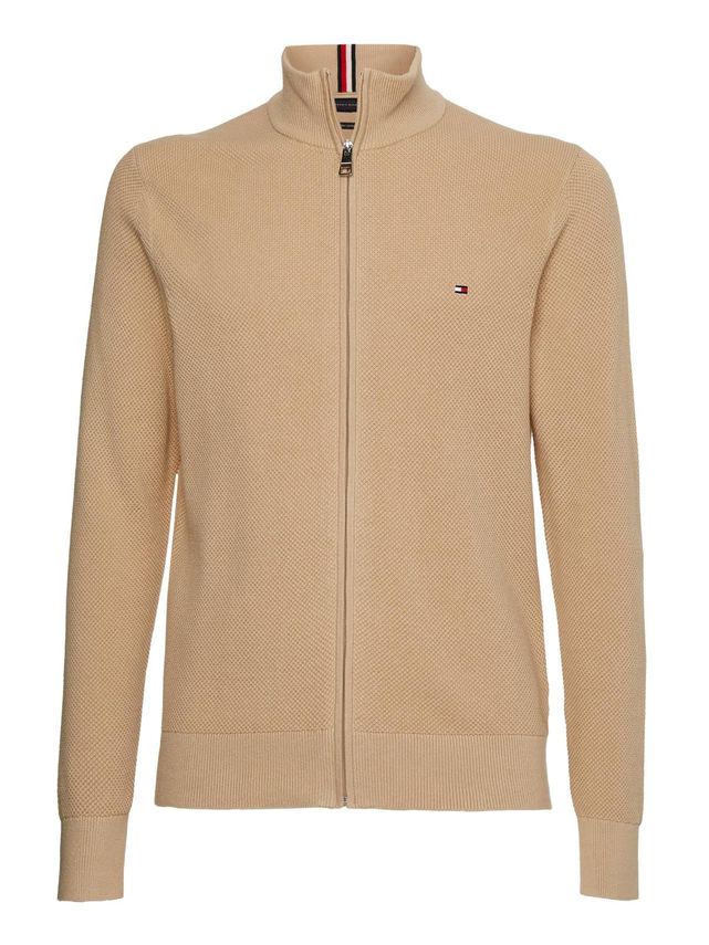 Pique Structure Zip Through