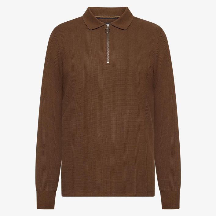Pittsi Structured Zip Polo