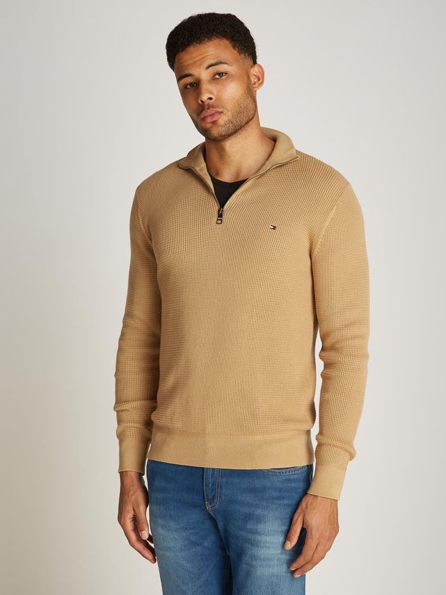 Refined Structure Zip Mock
