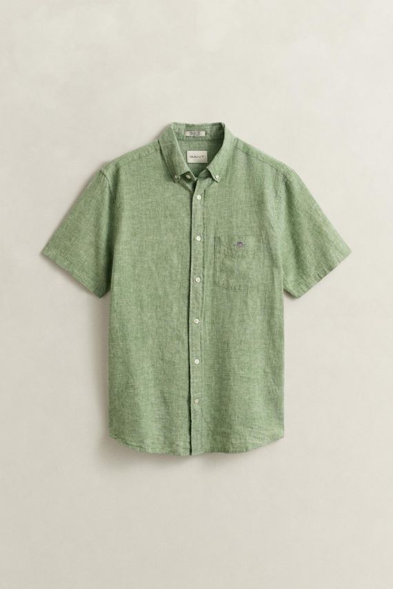 Reg Cotton Linen Ss Shirt