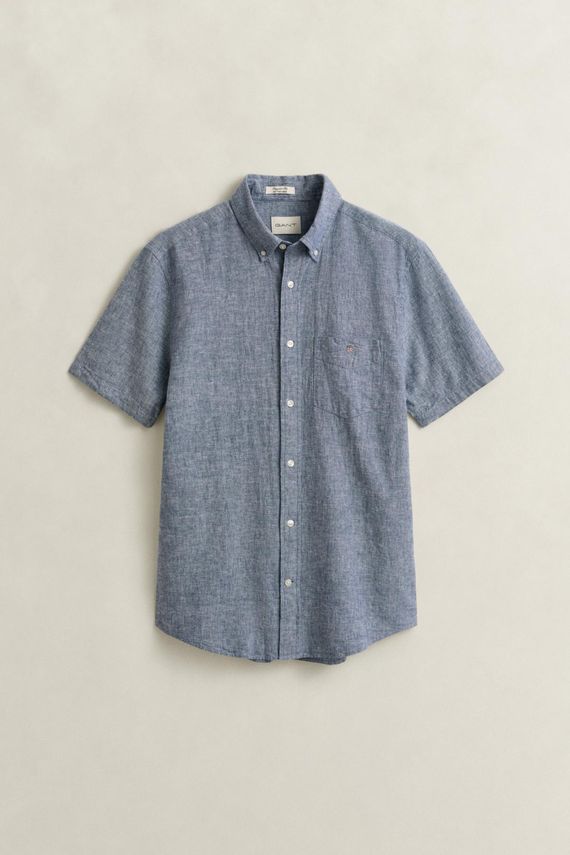 Reg Cotton Linen Ss Shirt