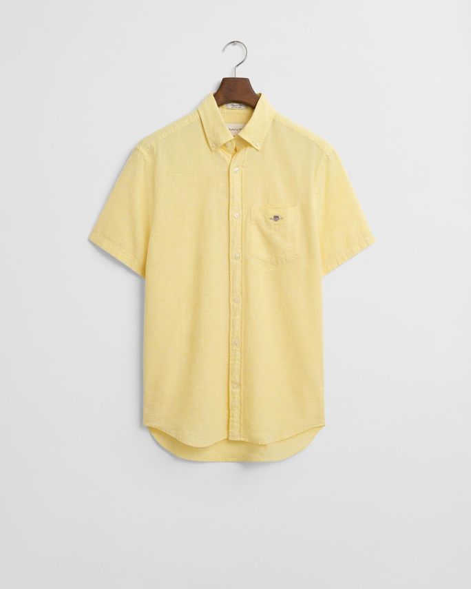 Reg Cotton Linen Ss Shirt