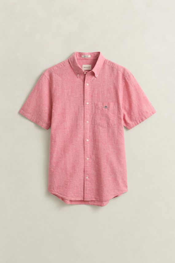 Reg Cotton Linen Ss Shirt