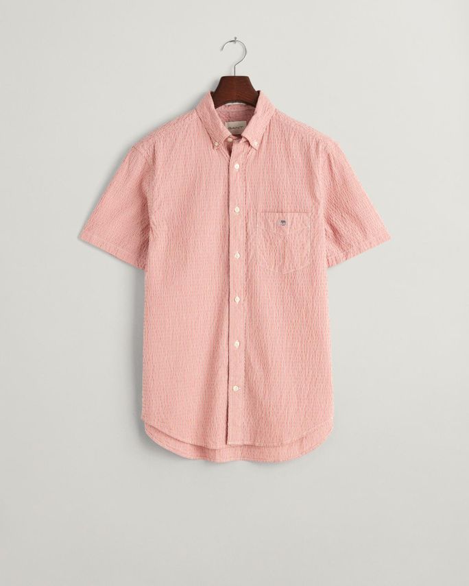 Reg Seersucker Stripe Ss Shirt