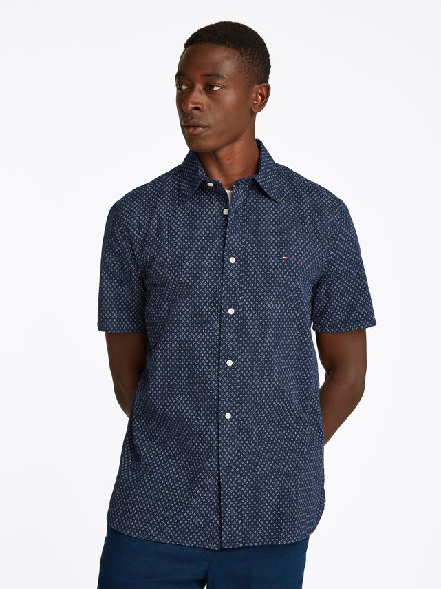 Seersucker Printed  Rf Shirt