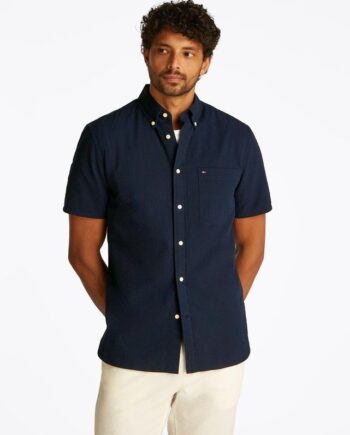 Seersucker Solid Ss Rf  Shirt