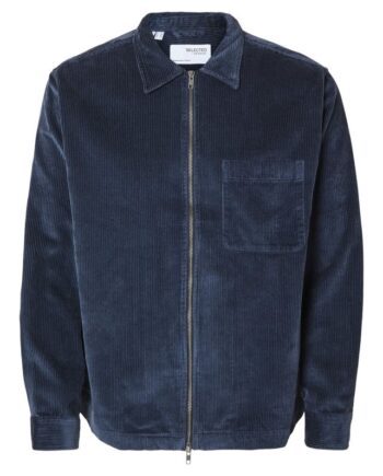 Slh-jake Cord Overshirt Ls Zip Noos