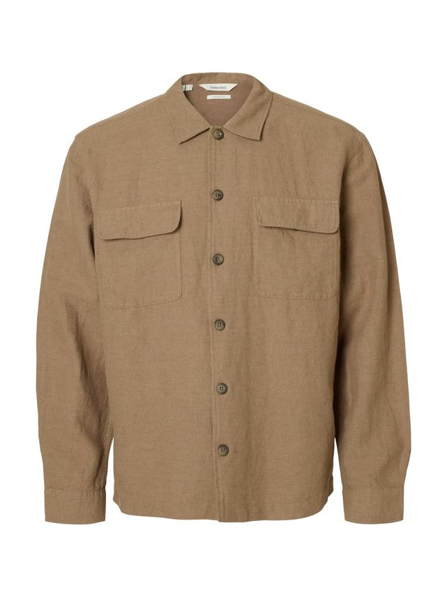 Slh-leroy Linen Blend Overshirt Ls