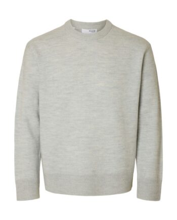 Slharne Ls Knit Relaxed Wool Crew