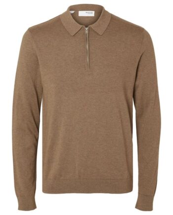 Slhberg Ls Half Zip Polo Noos