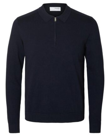 Slhberg Ls Half Zip Polo Noos